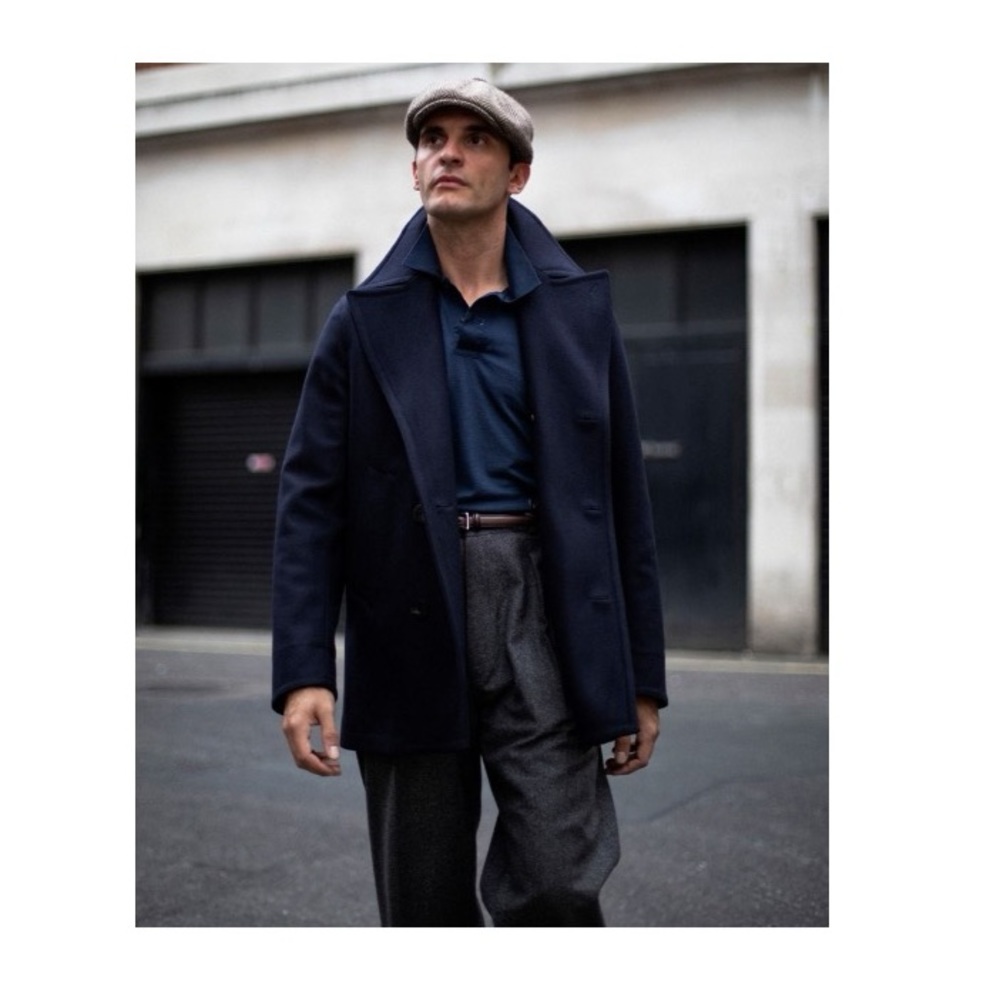 Express Men’s Cotton Navy Peacoat